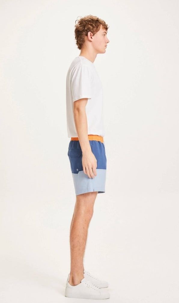 Short de bain tricolore en polyester recyclé - Bay block