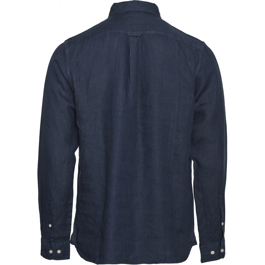 Chemise bleu nuit en lin - larch