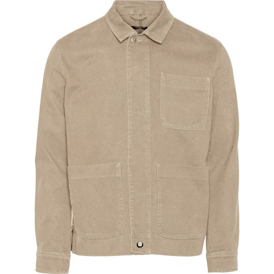 Surchemise beige en coton bio - pine