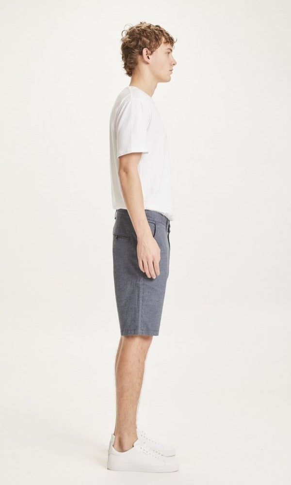 Short bleu nuit à motifs en coton bio - chuck