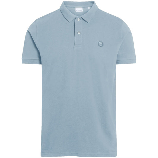 Polo piqué bleu ciel en coton bio - Rowan