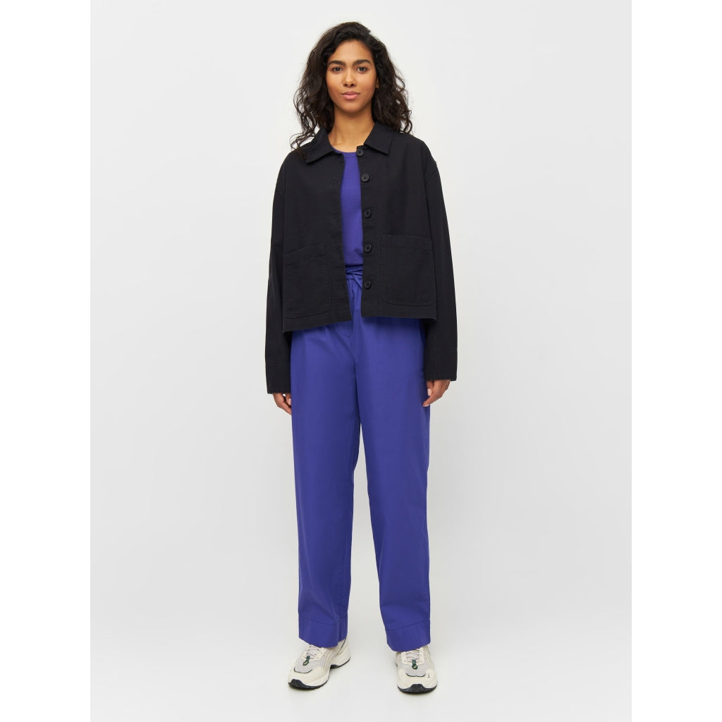 Surchemise en coton bio | Noir "canvas overshirt black jet"