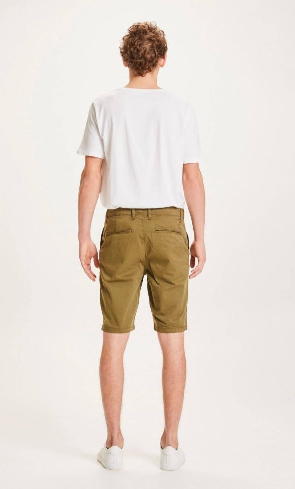 Short chino droit kaki en coton bio - chuck