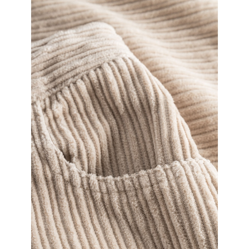 Jupe velours en coton bio | Beige "irregular corduroy skirt light feather gray"