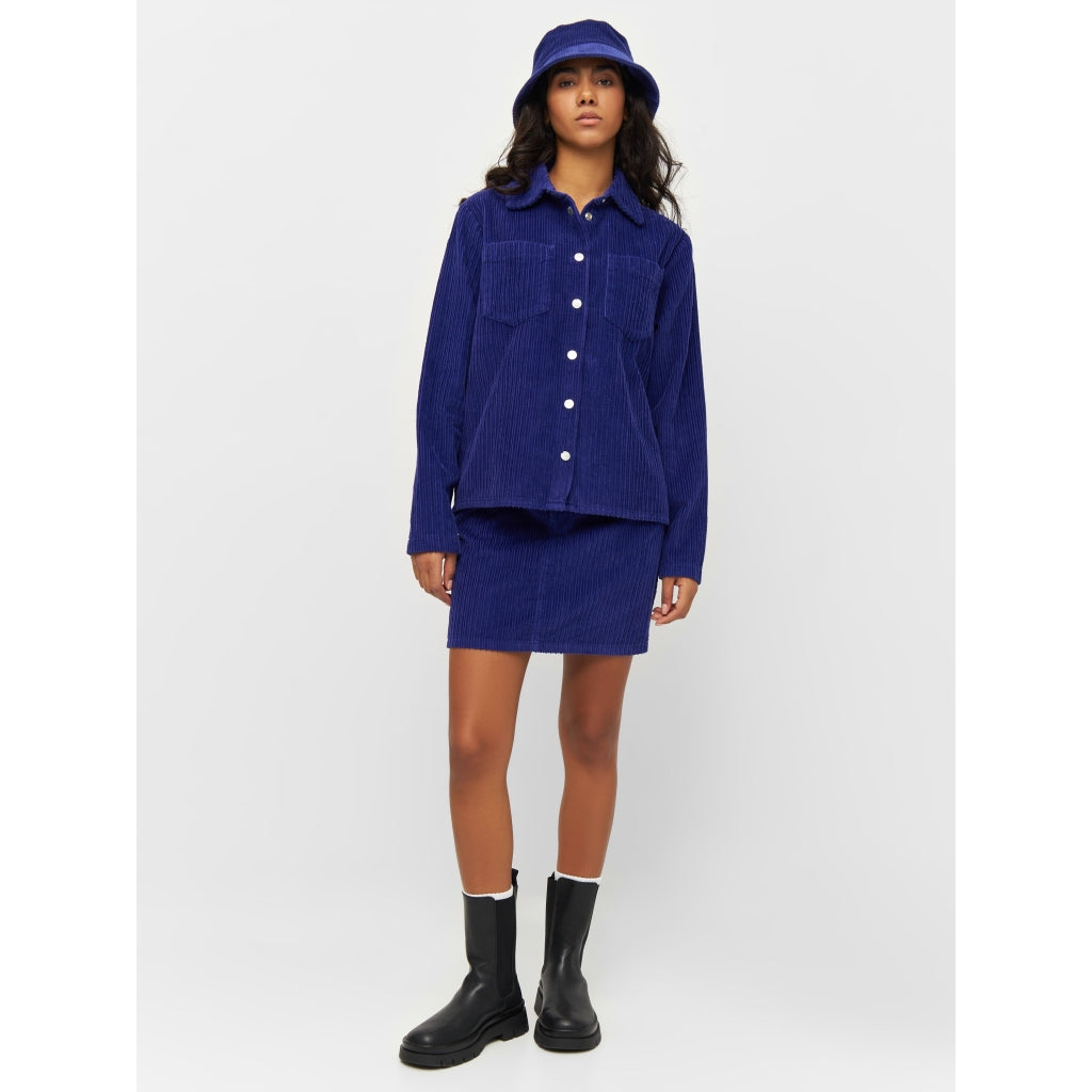 Jupe velours en coton bio | Violet "irregular corduroy skirt deep purple"