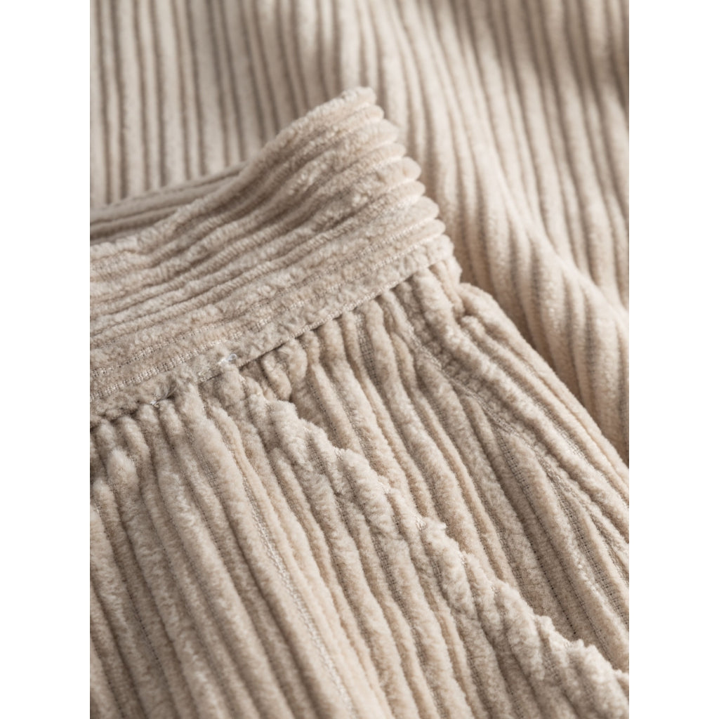 Pantalon velours en coton bio | Beige "posey wide corduroy light feather gray"