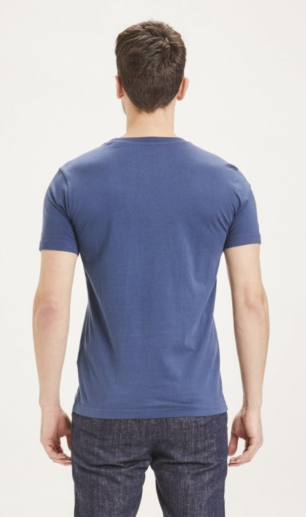 T-shirt imprimé bleu en coton bio - Alder Surf