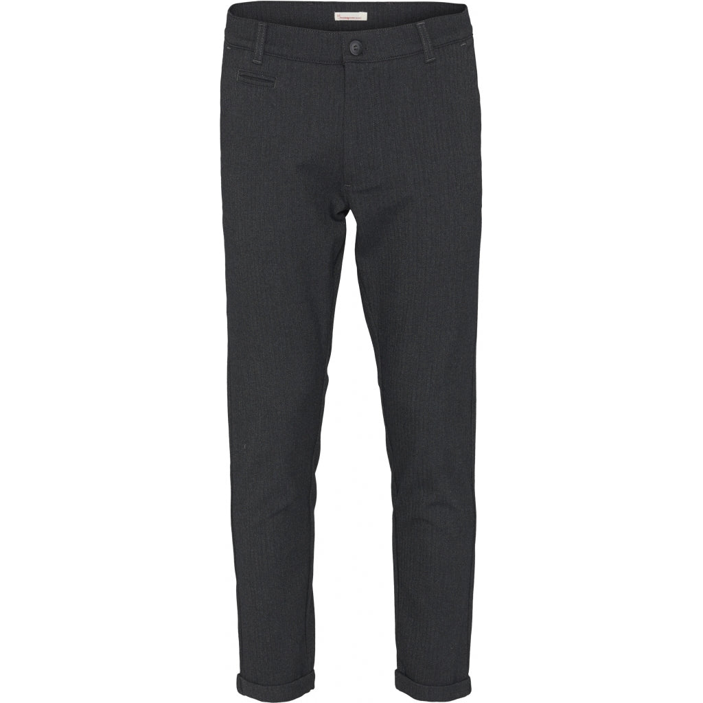 Chino slim gris motifs à chevron en matière recyclée - Joe Dark Grey Melange
