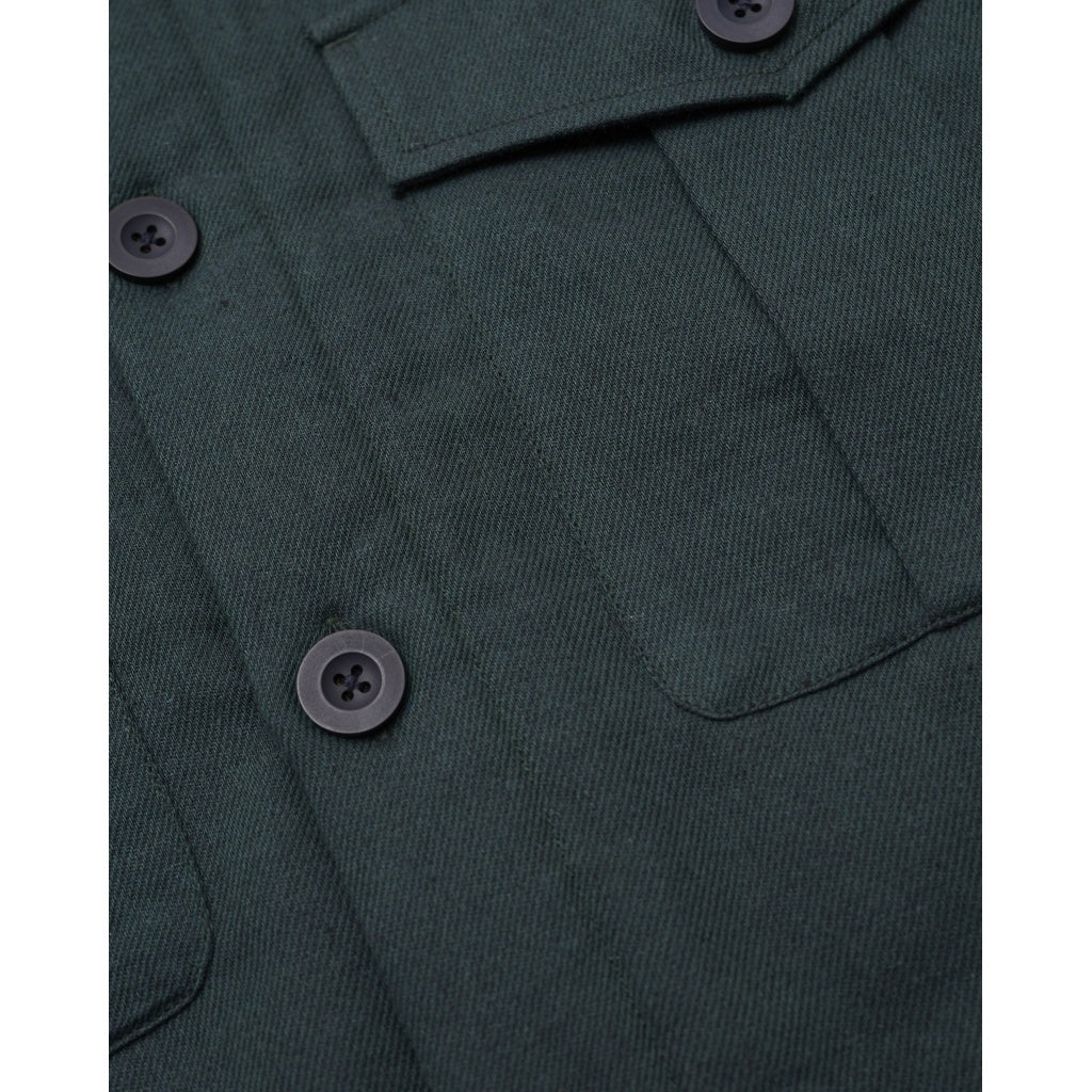 Surchemise vert forêt en coton bio et polyester recyclé - pine