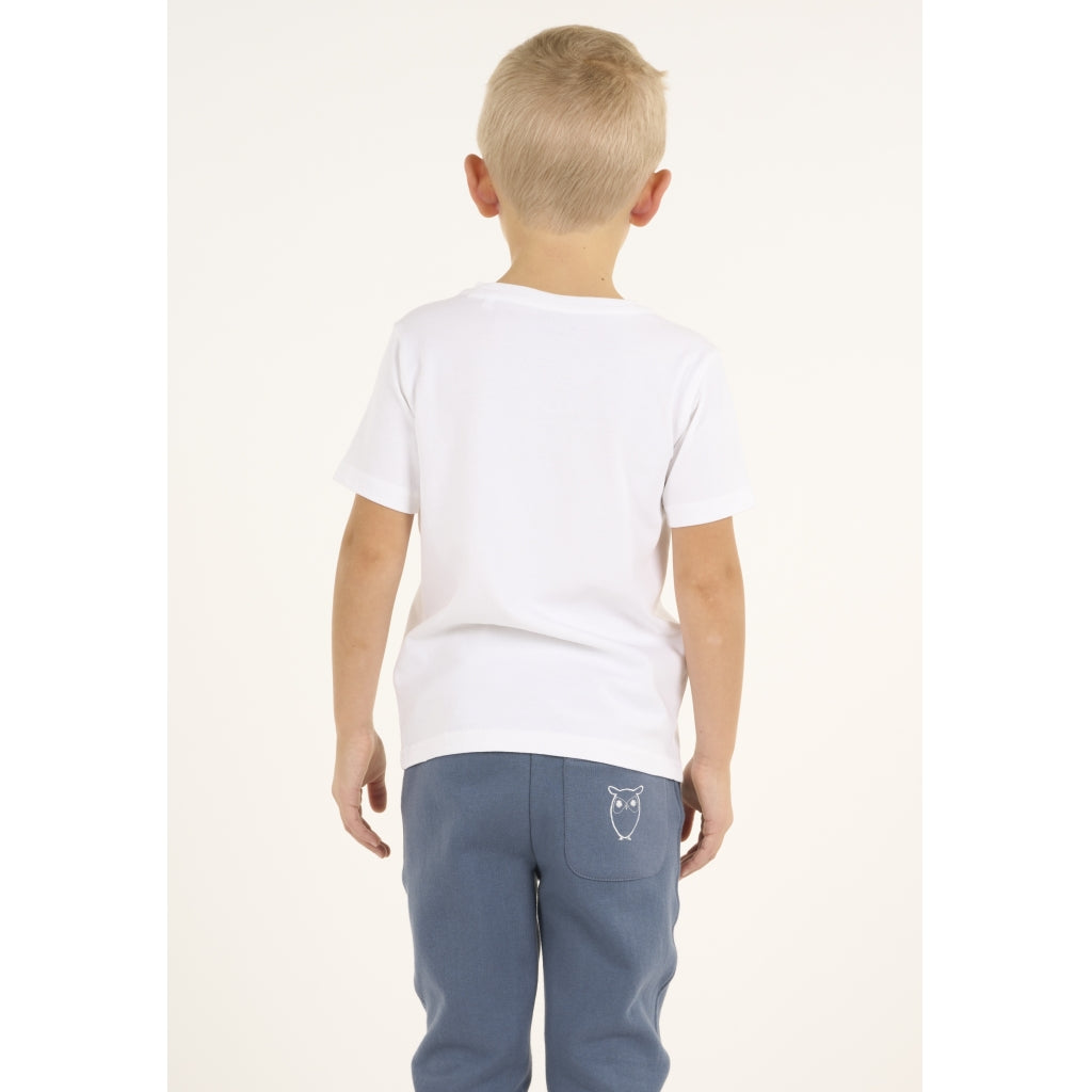 T-shirt blanc mixte en coton bio - big owl t-shirt bright white