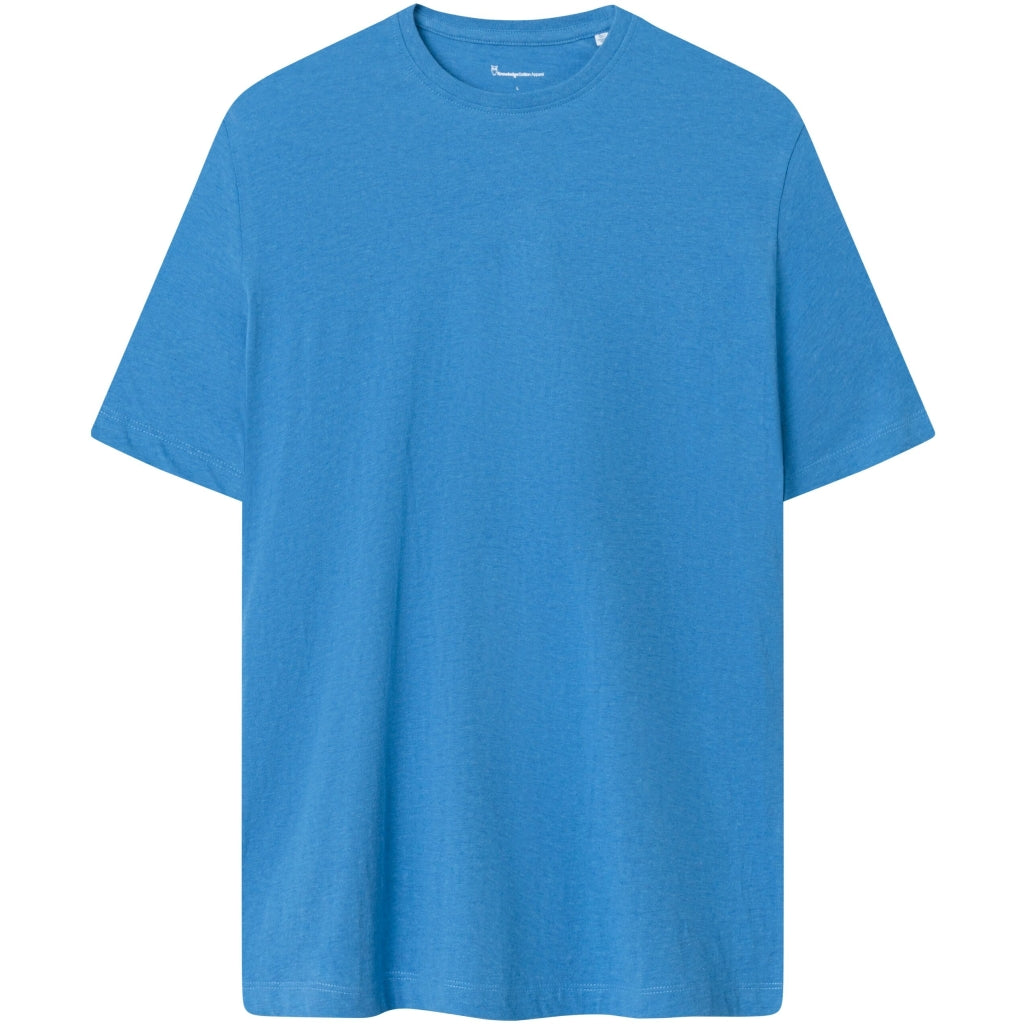 T-shirt bleu roi en coton bio - basic tee campaluna melangé