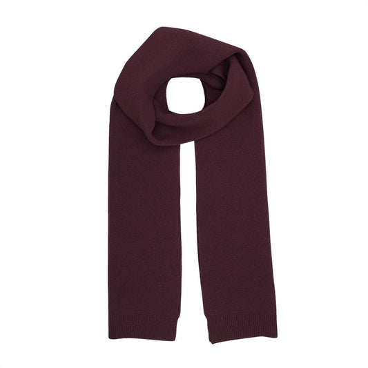 Écharpe en laine mérinos recyclée | Bordeaux "oxblood red"