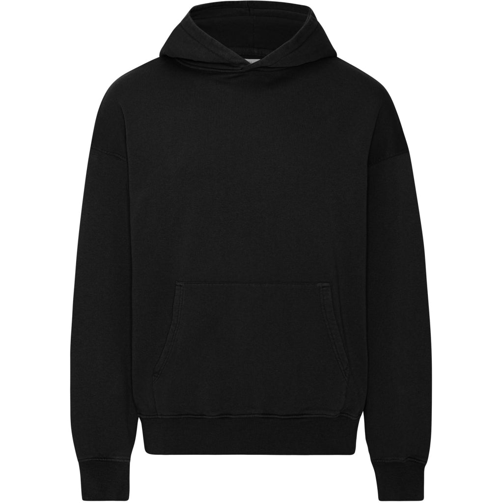 Sweat à capuche oversize en coton bio | Noir "deep black"