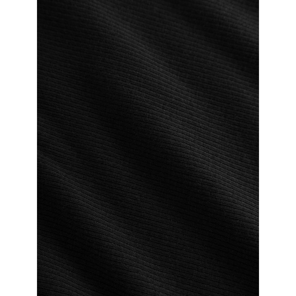 Débardeur noir côtelé en coton bio - racer rib top black jet
