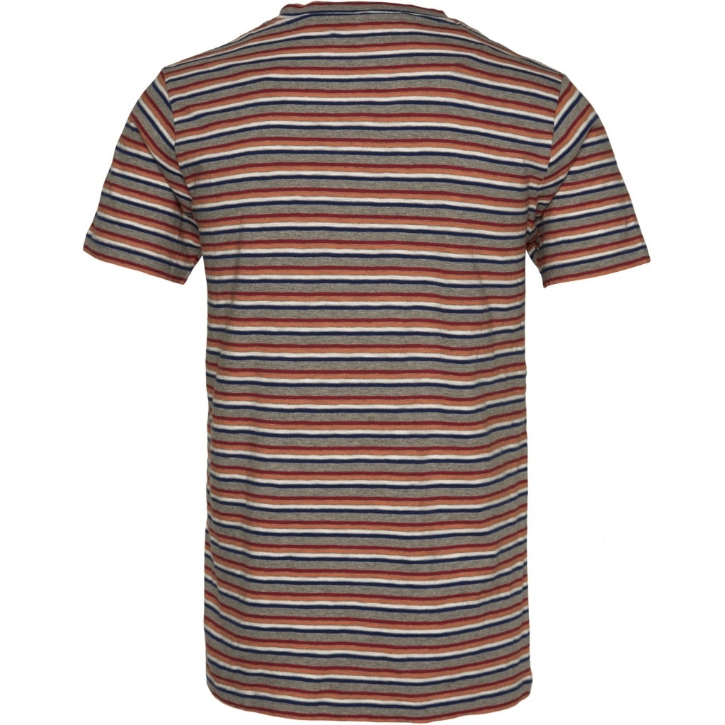 T-shirt rayé multicolore en coton bio - alder