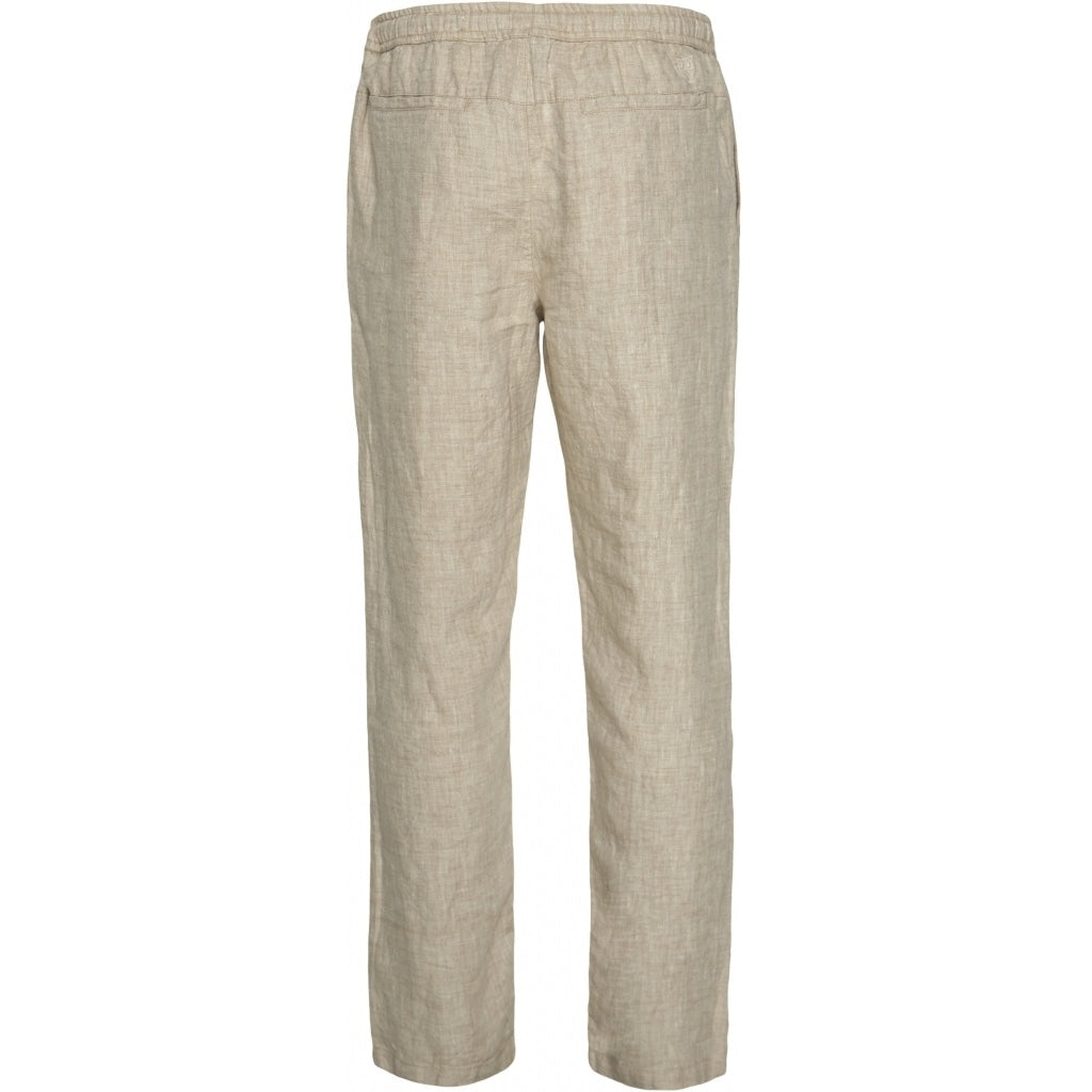 Pantalon ample beige en lin - birch