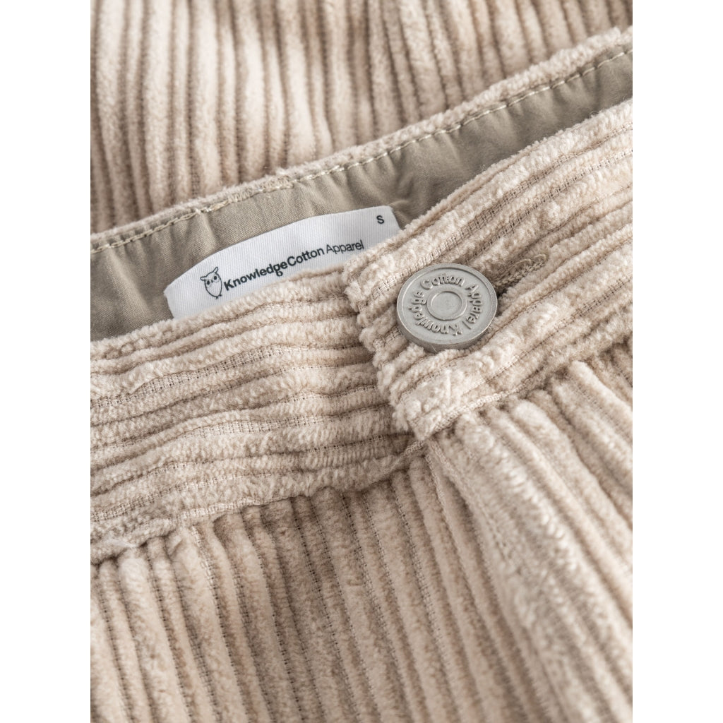 Jupe velours en coton bio | Beige "irregular corduroy skirt light feather gray"