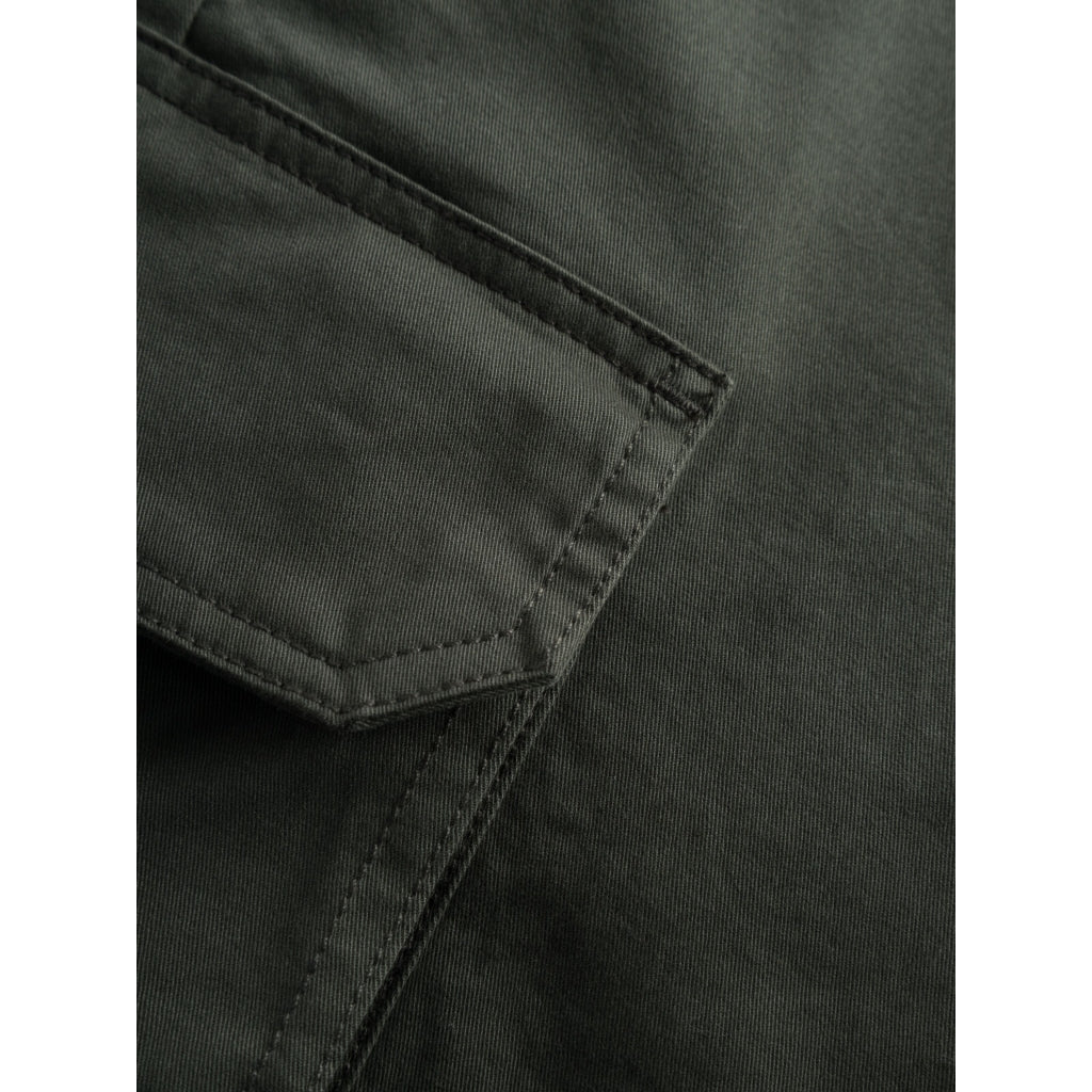 Short cargo vert forêt en coton bio - cargo stretched twill shorts forrest night