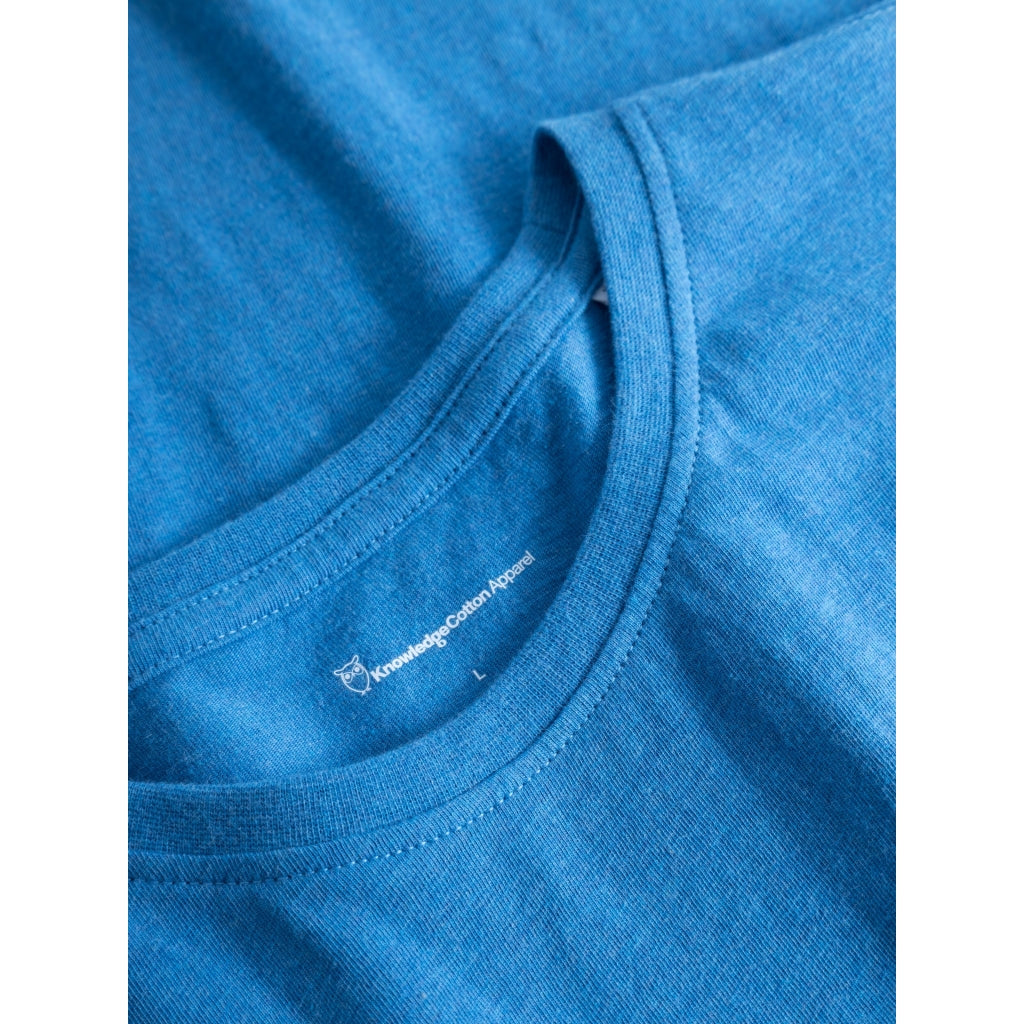 T-shirt bleu roi en coton bio - basic tee campaluna melangé