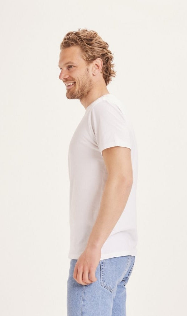 T-shirt en coton bio | blanc "basic tee bright white"