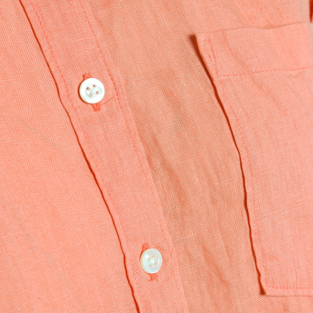 Chemise à manches courtes corail en lin - Aster