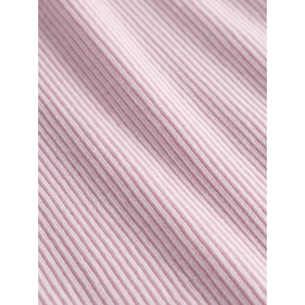 Débardeur rose côtelé en coton bio - racer rib top parfait pink