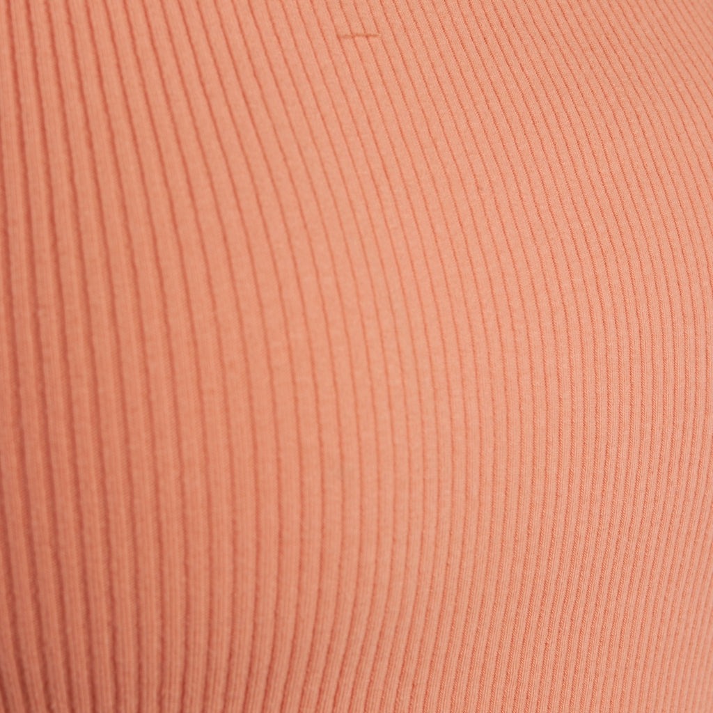 Top corail à fines bretelles en coton bio - Rose