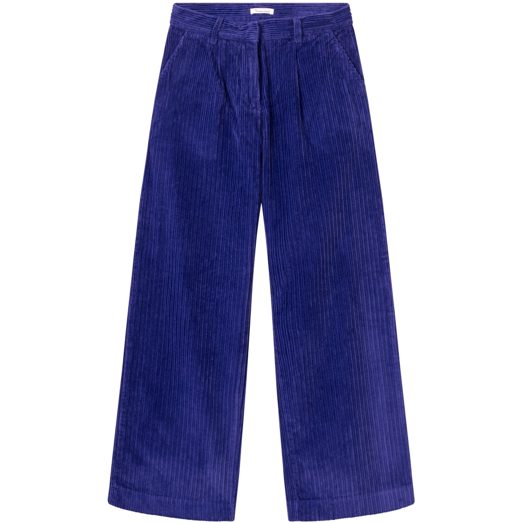 Pantalon ample en velours de coton bio | Violet "posey wide corduroy pants deep purple"