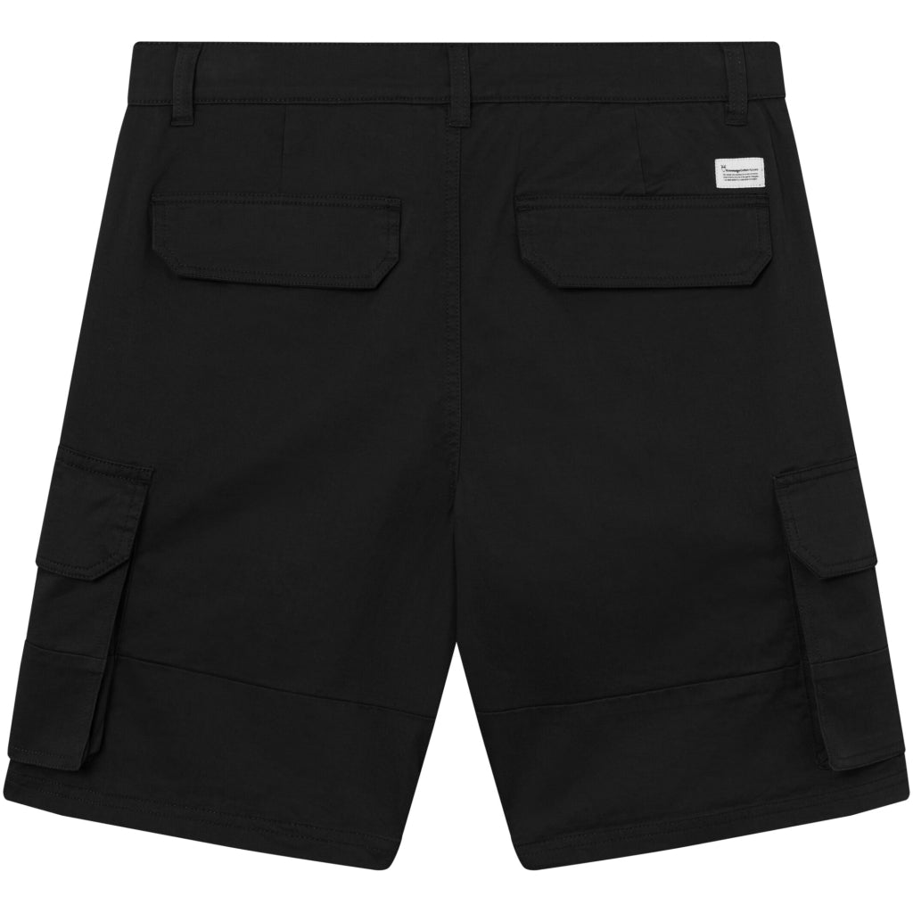 Short cargo noir en coton bio - cargo stretched twill shorts black jet