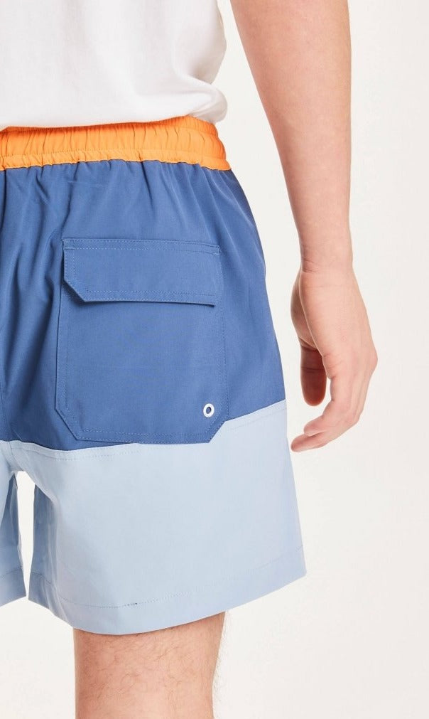 Short de bain tricolore en polyester recyclé - Bay block