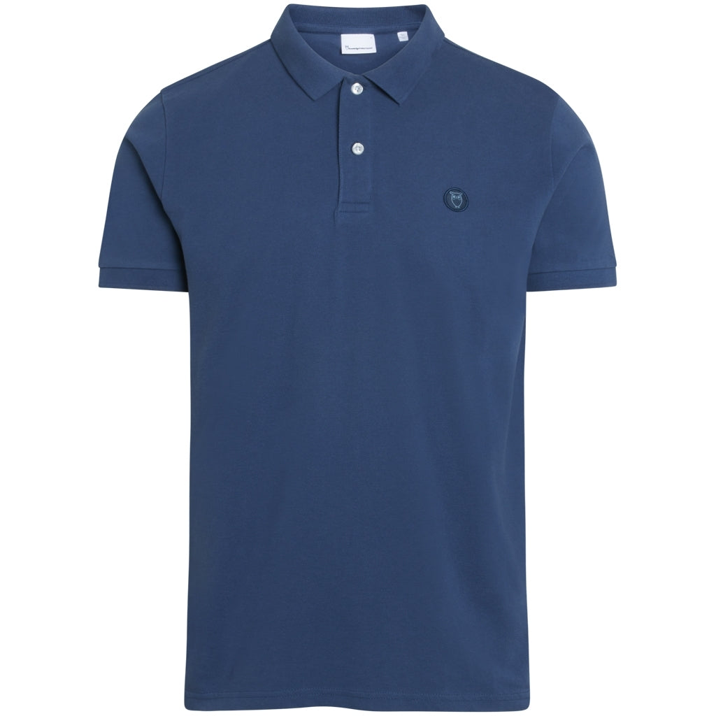 Polo bleu marine en coton bio - Rowan