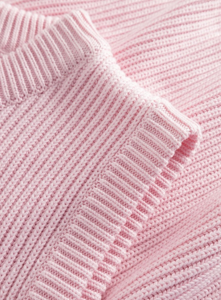 Pull sans manches rose en modal et coton bio - crew neck mix vest parfait pink