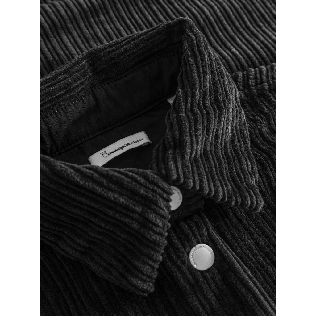 Surchemise velours en coton bio | Noir "corduroy overshirt black jet"