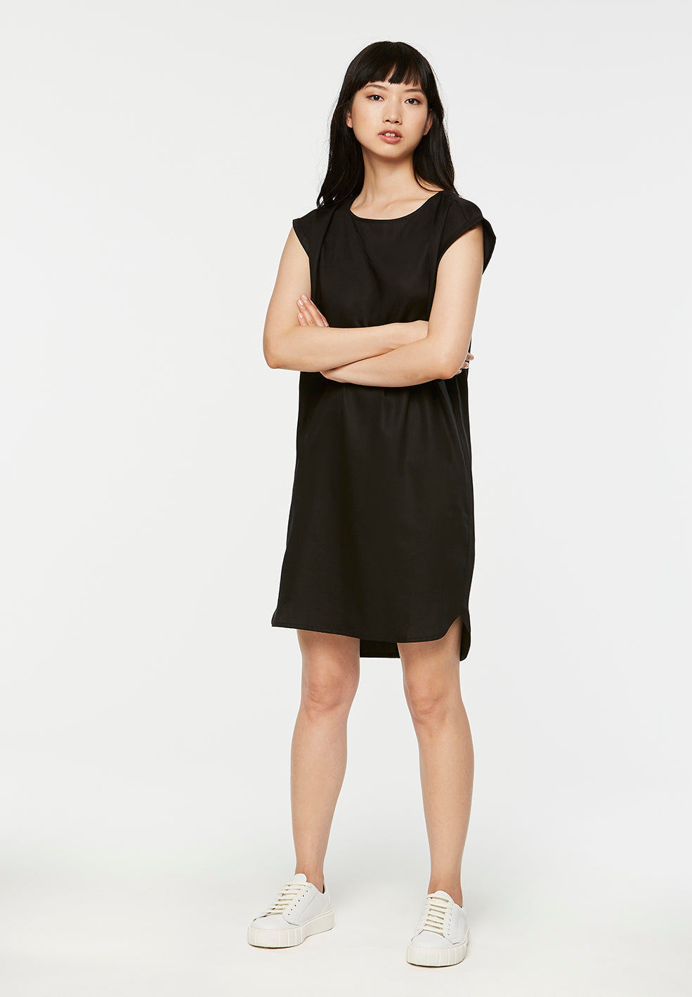 Robe noire en tencel - hilaa