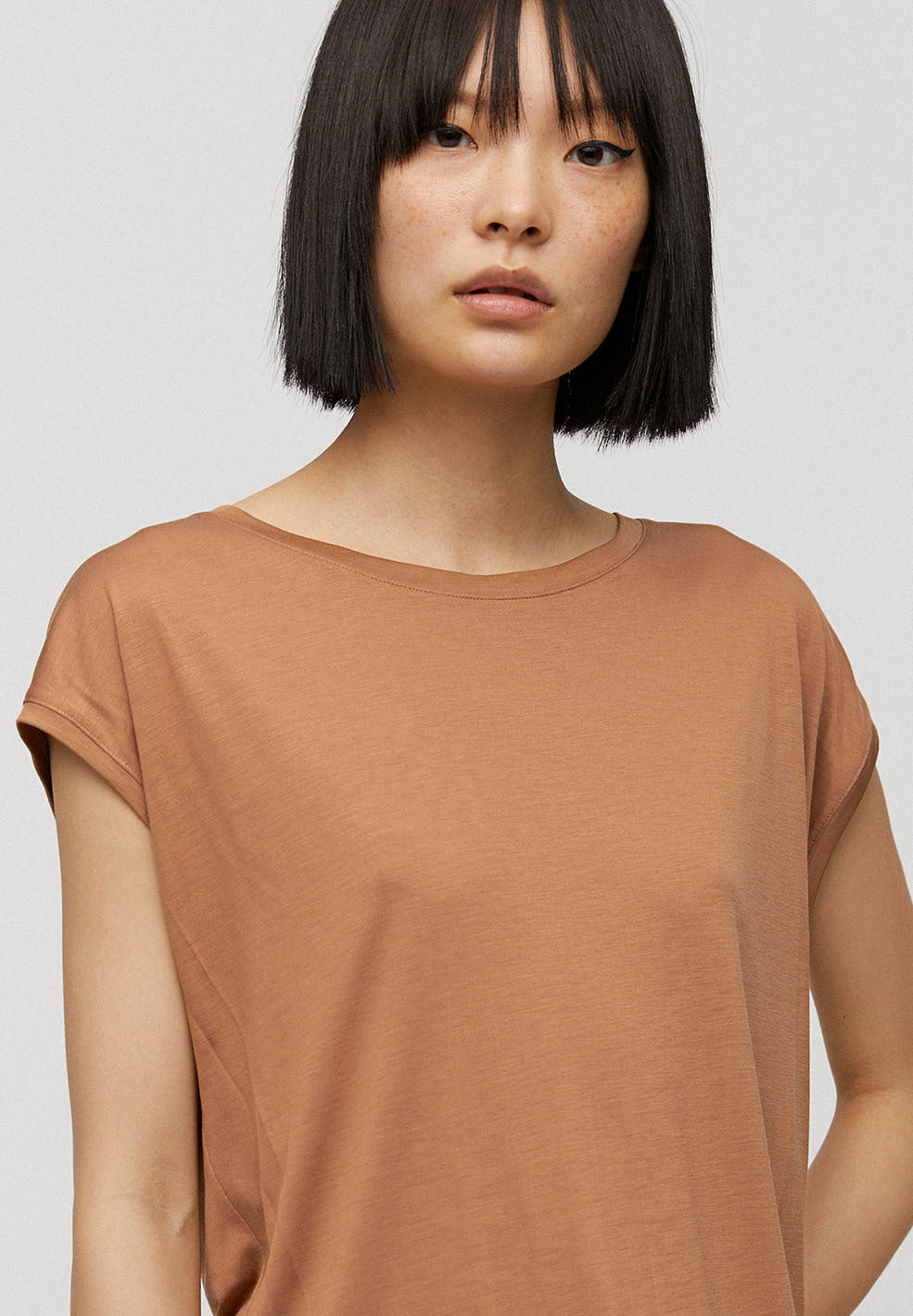 T-shirt camel en tencel - Jilaa