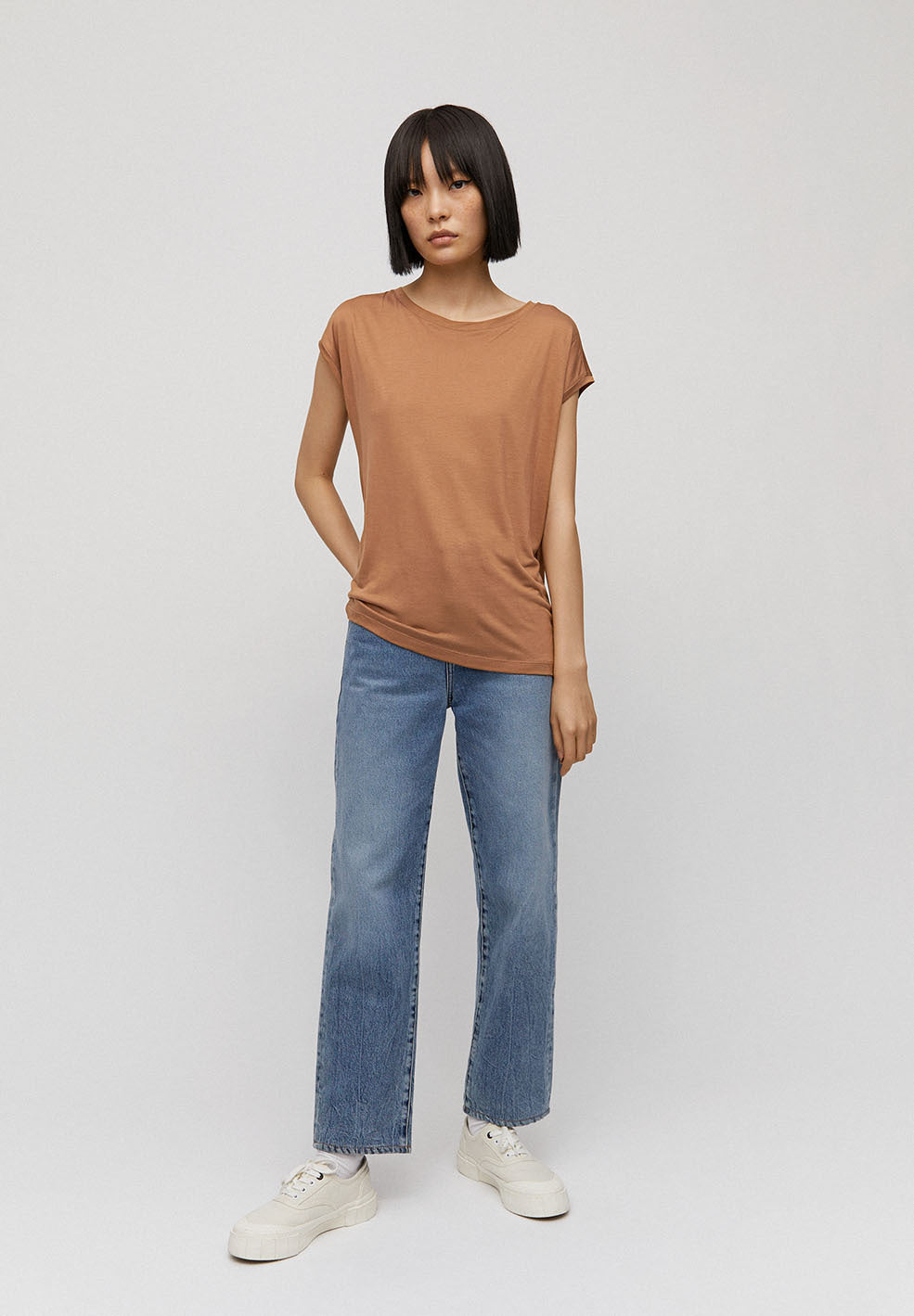 T-shirt camel en tencel - Jilaa