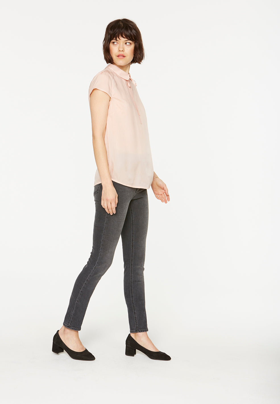 Blouse en tencel rose