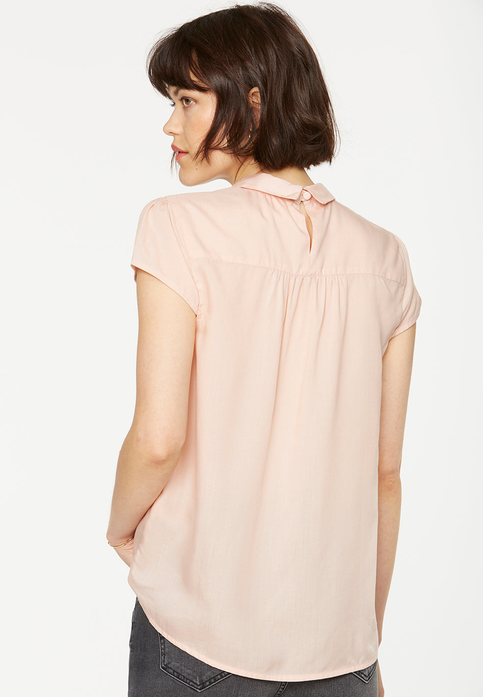 Blouse en tencel rose