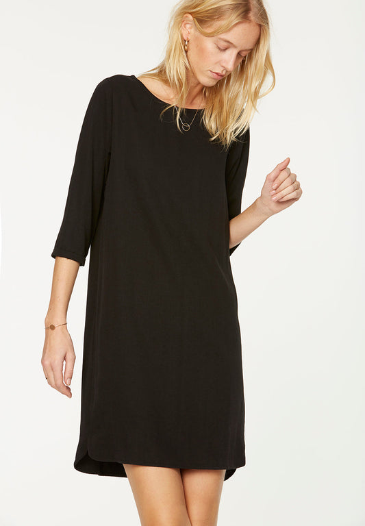 Robe en tencel noire