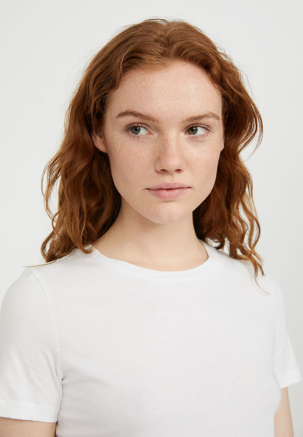 T-shirt uni blanc en coton - LIDAA
