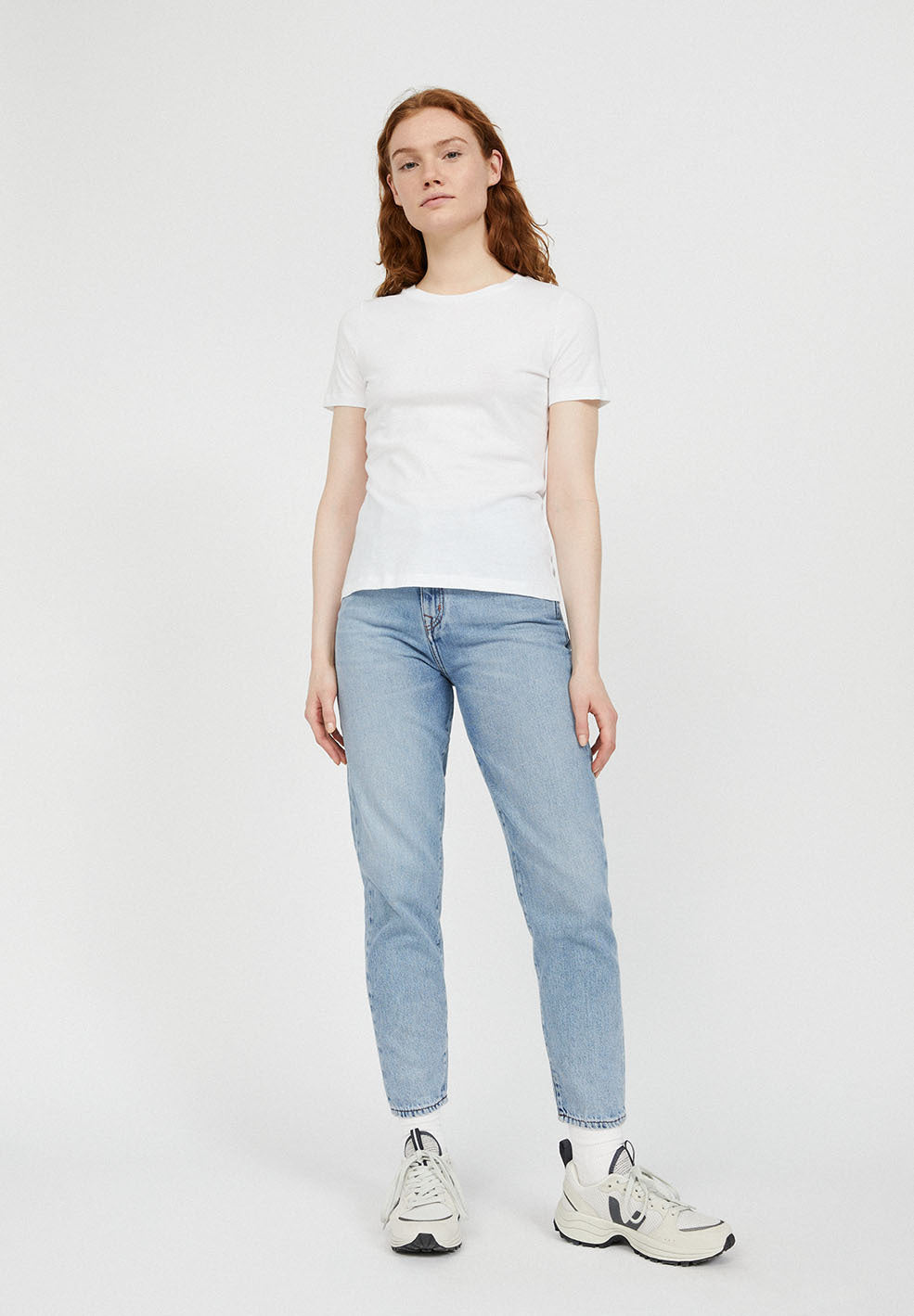 T-shirt uni blanc en coton - LIDAA
