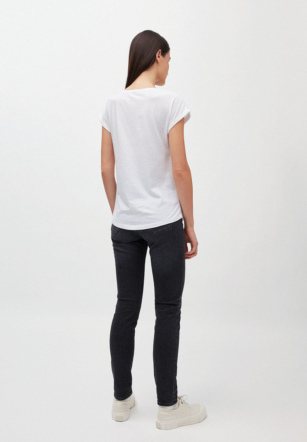 T-shirt uni blanc en coton bio - Laale