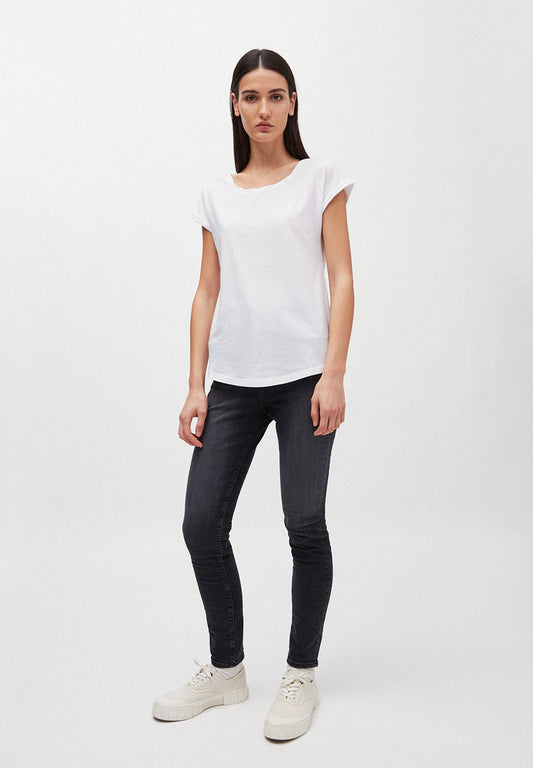 T-shirt uni blanc en coton bio - Laale