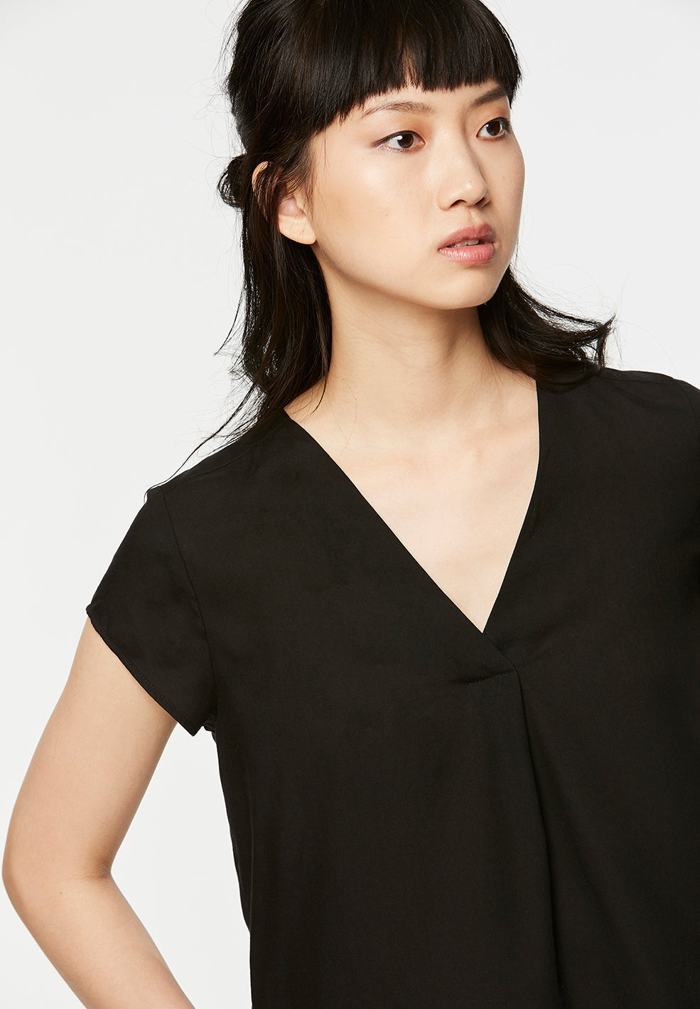 Top en tencel noir