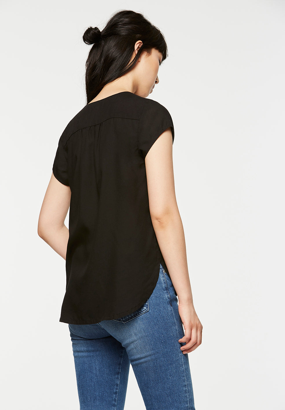 Top en tencel noir