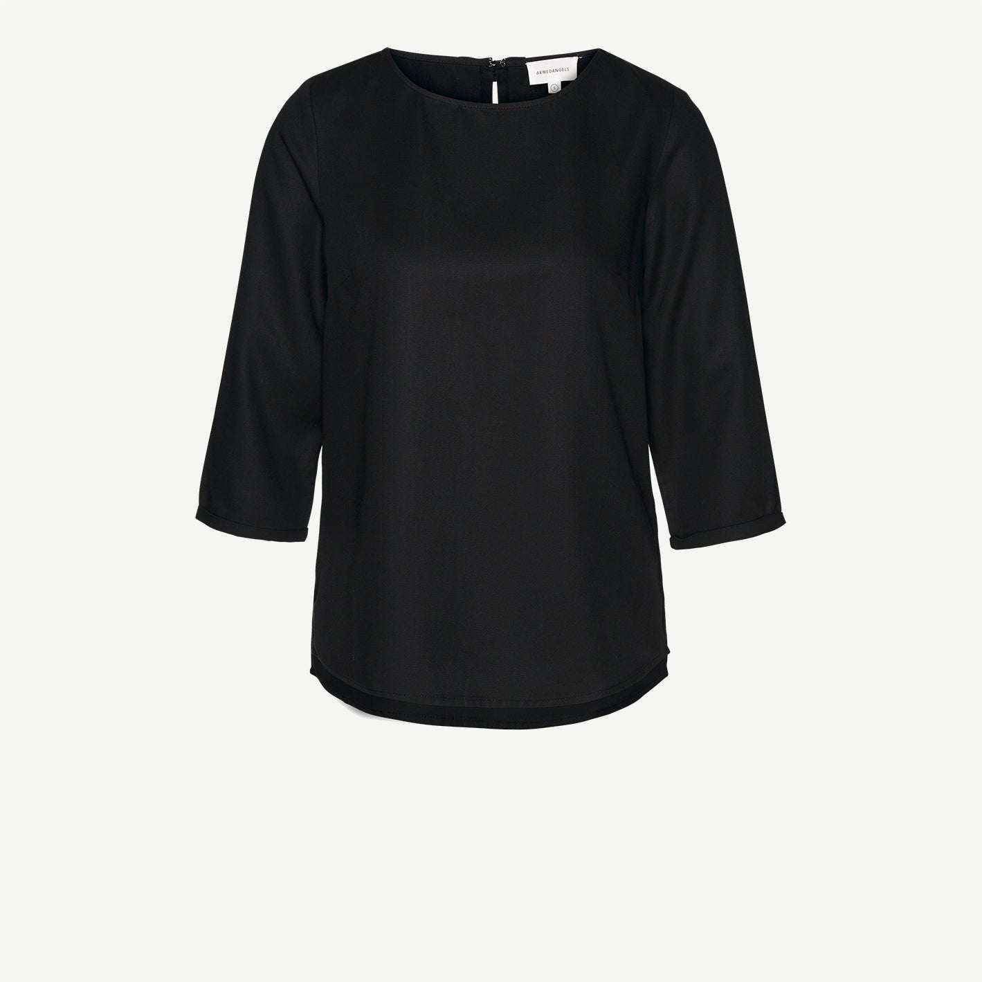 Blouse en tencel marine - Heddaa bow