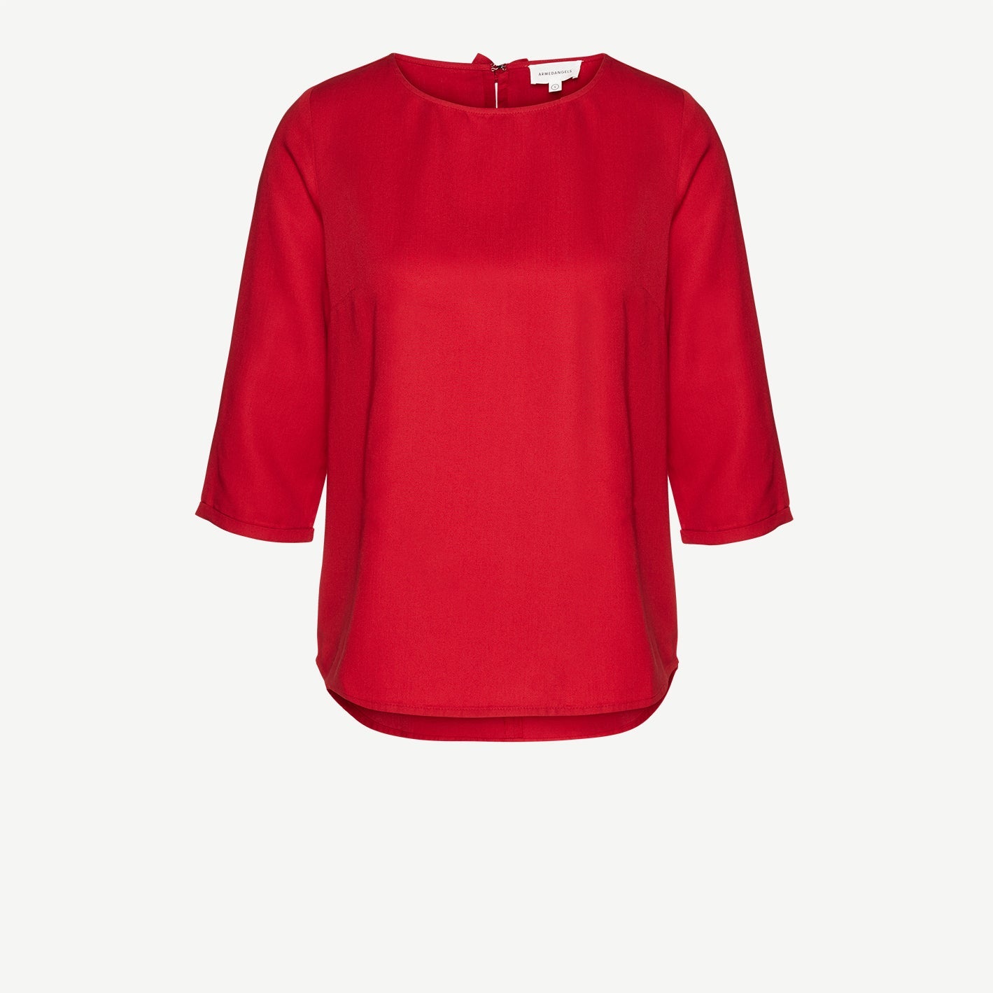 Blouse rouge en tencel - heddaa bow