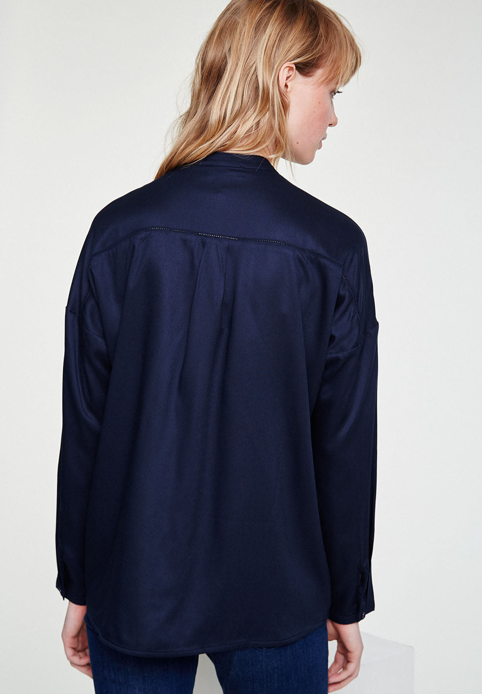 Blouse en lenzing marine