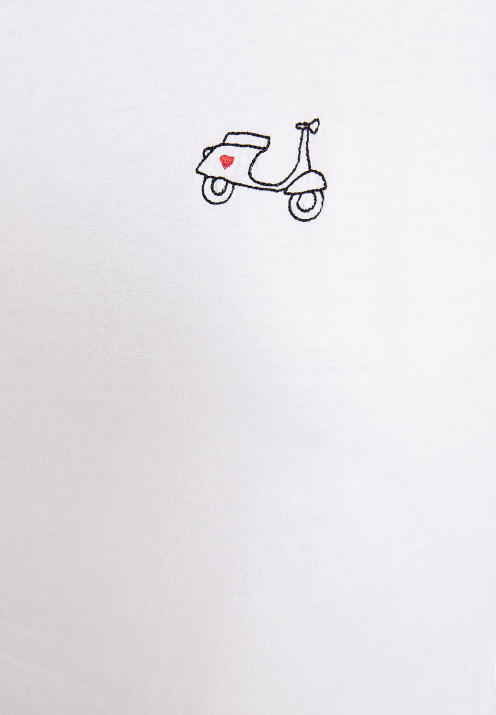 T-shirt manches longues brodé en coton biologique - Laraa Vespa
