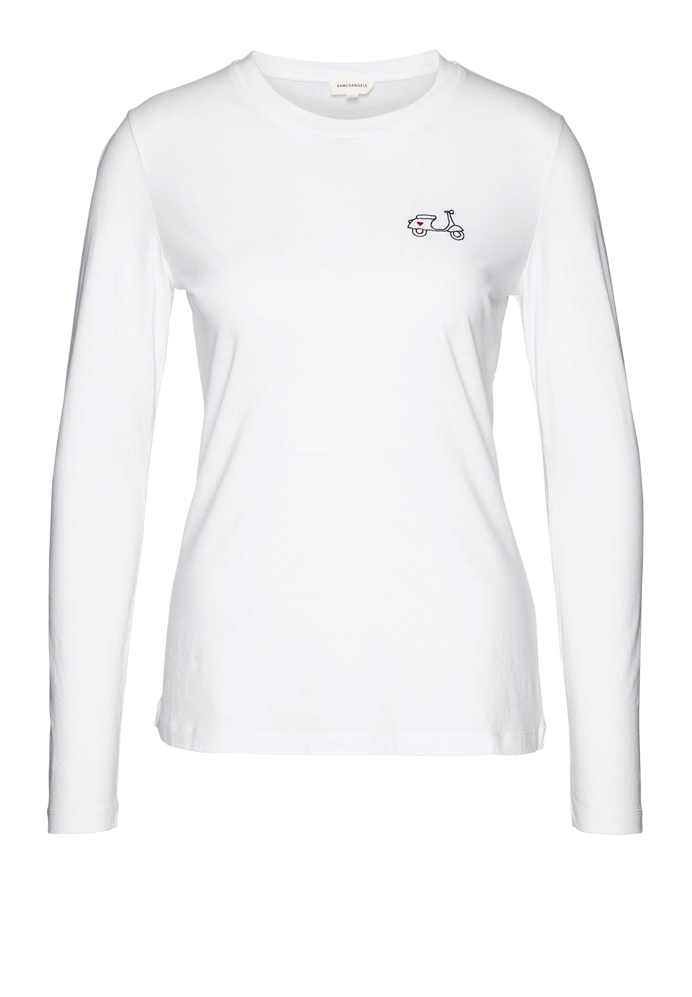 T-shirt manches longues brodé en coton biologique - Laraa Vespa